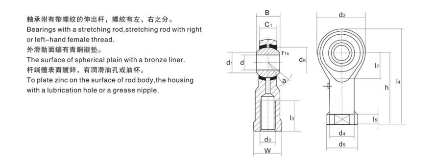 PHSA Stainless Steel Rod Ends Corrosion Resistant Ball Bearing Rod Ends Customized