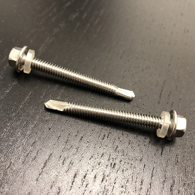 M5.5 X 38mm Self Drilling Screw Tapping Hex Flange Head Stainless Steel Screws 410