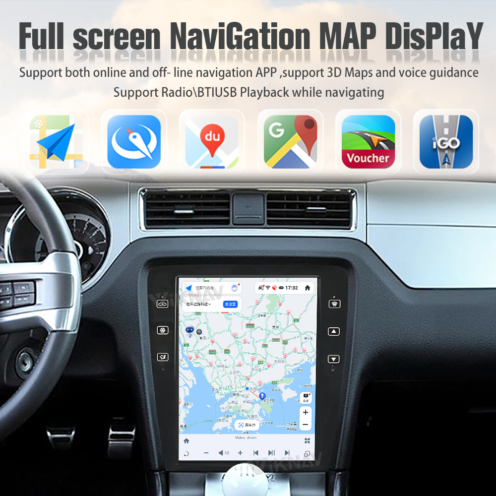 Viknav Car Radio For Ford Mustang (2009-2013) 12.1 inch Touch Screen Android Multimedia Player Head unit