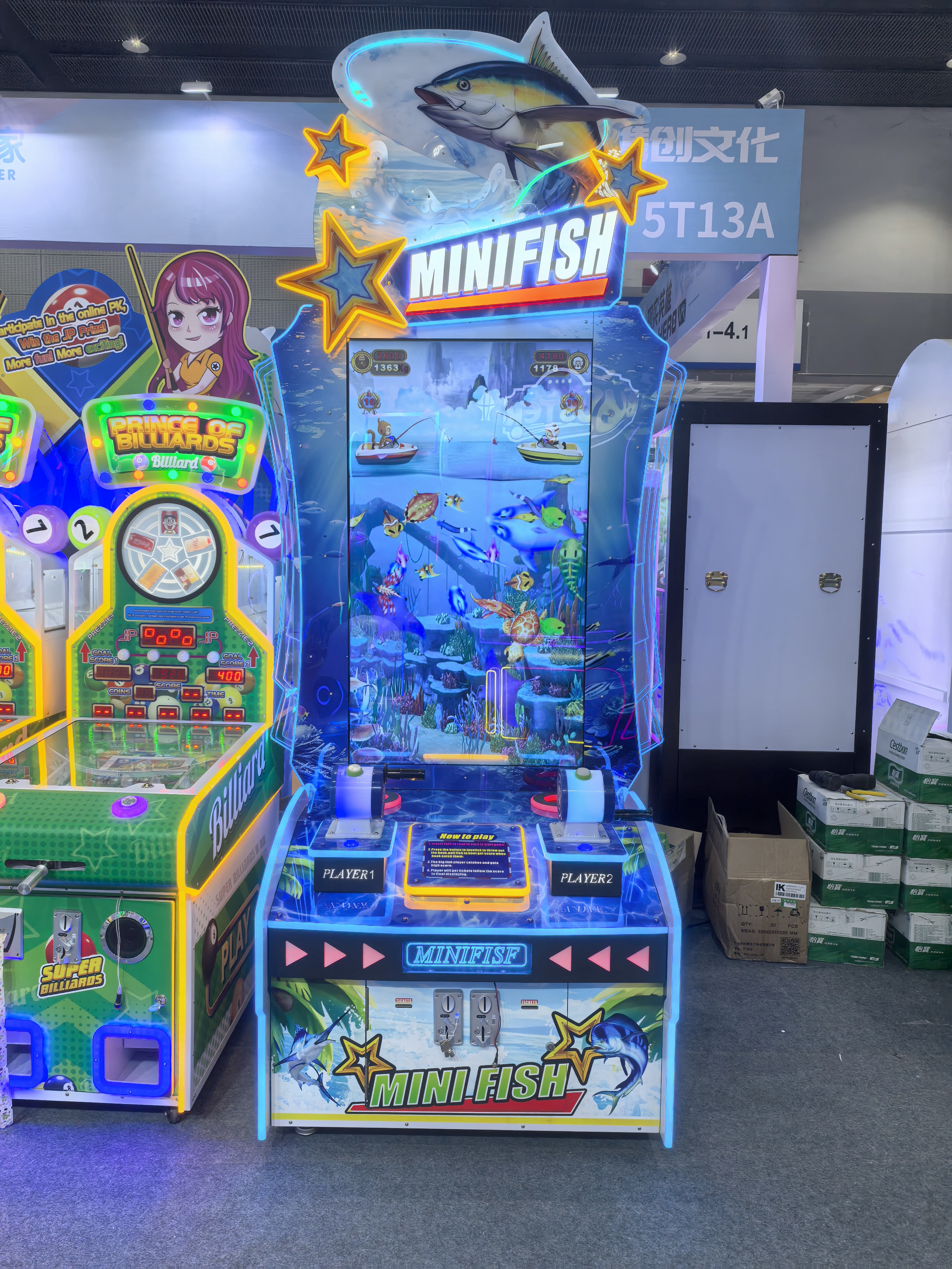 Indoor Interactive Redemption Video Fishing Arcade Machine Kids' Amusement Game Machine