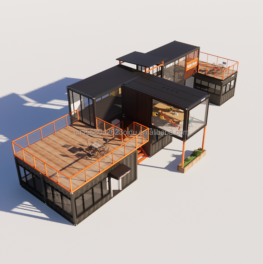 Affordable Beautiful House with Walls Multiple Combinations of 20ft Prefab Home Tiny Houses Container in Customized Color