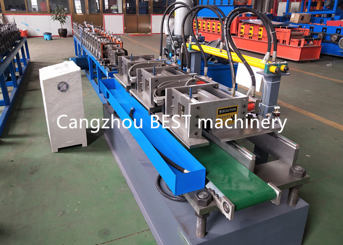 T Grid Stud And Track Roll Forming Machine PLC Control Flying Saw Cutting Type