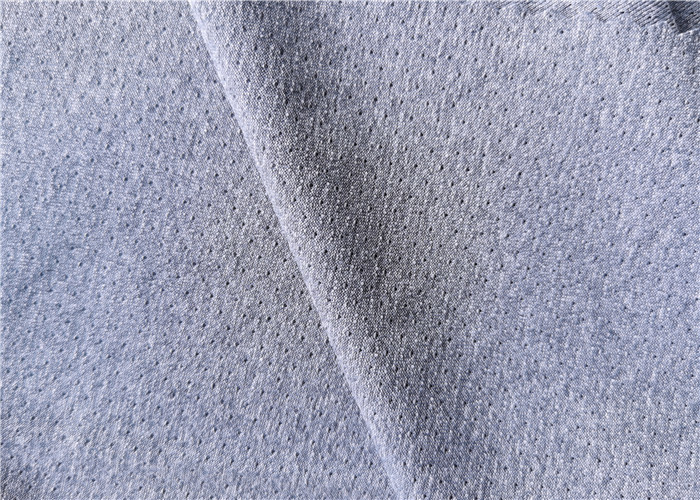 Soft 160GSM Grey Cationic Melange Polyester Spandex Fabric For T-Shirt