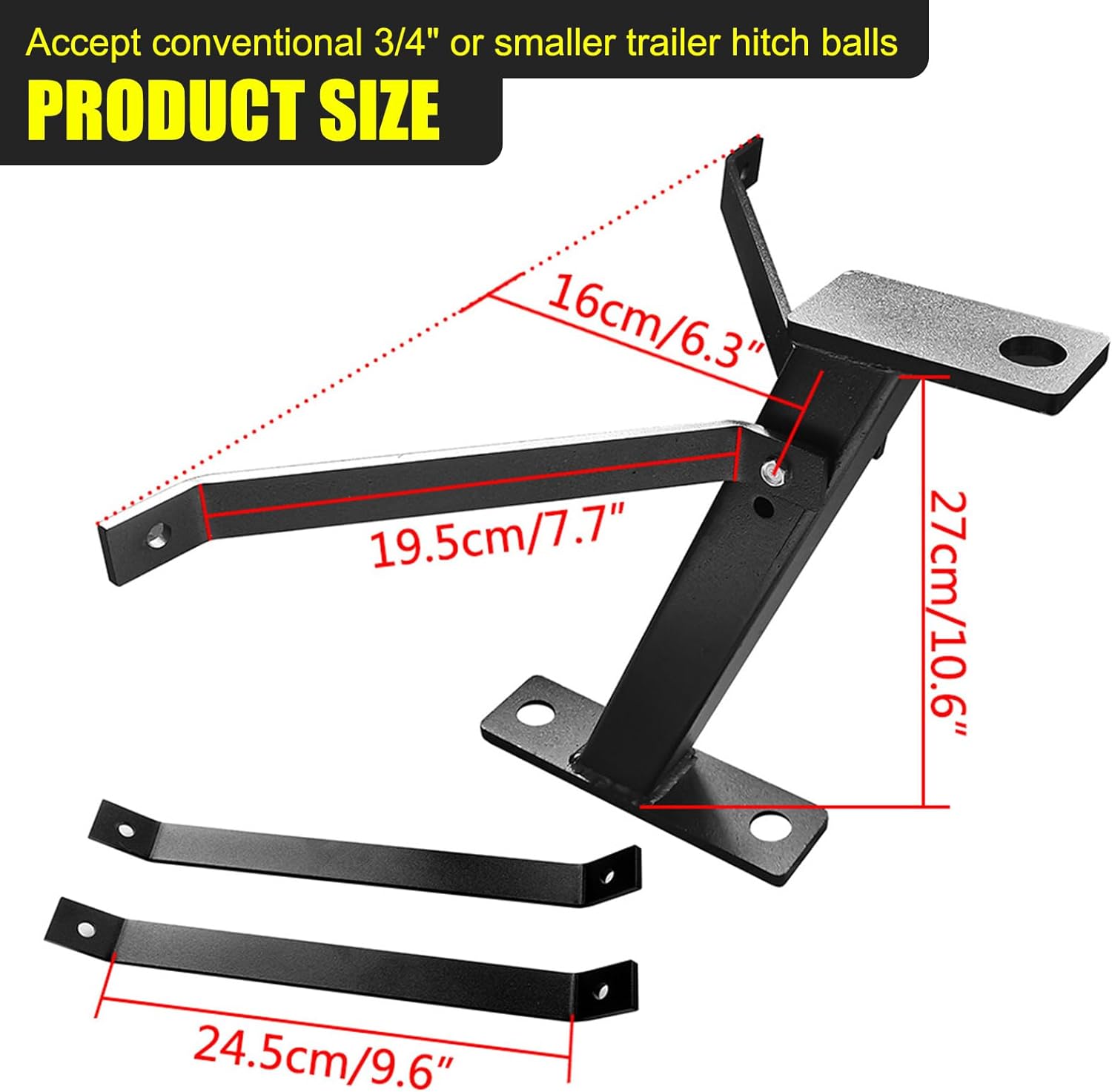 Standard Lawn Mower Trailer Hitch Adapter Bracket Garden Lawn Pro Tow Mower Hitch Kit