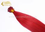  Hot Selling Straight Hair Extensions - 18" Red Pre Bonded I Tip Hair Extensions 0.75 Gram Each Strand For Sale Manufactures