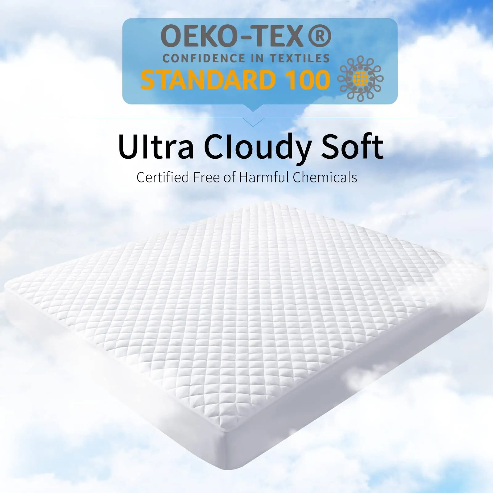 Solid Color Nondisposable Bed Protector for a Healthy and Clean Sleeping Environment
