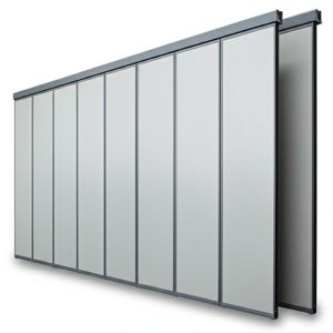 No Floor Track Acoustic Partition Wall with Q235 Steel Frame and Up to 18M Height for Conference Halls