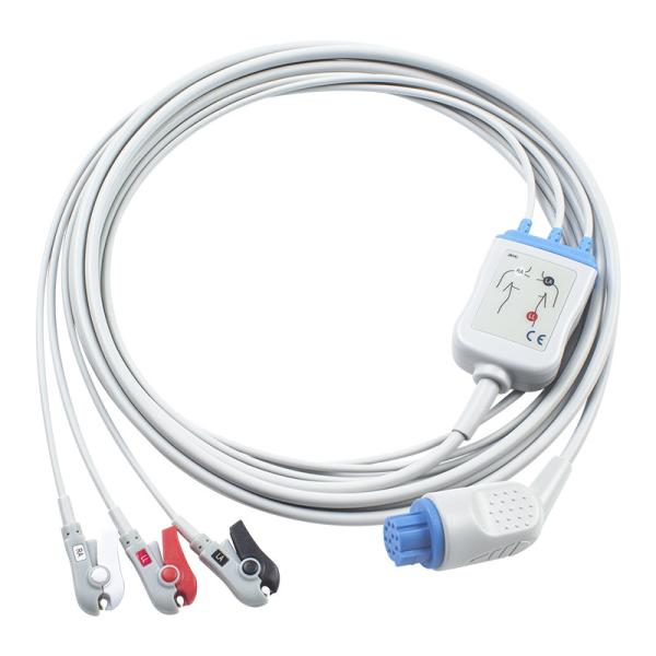 For Artema S&W Compatible Direct-Connect ECG Cable and leadwires 3Lead AHA