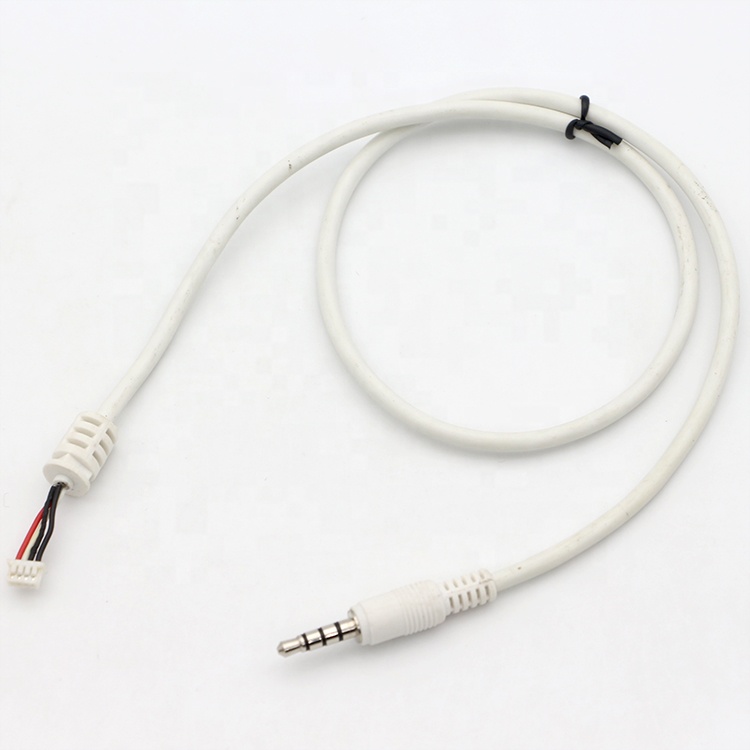 Custom White 3.5mm TRRS Audio DC Jack to JST Connector 2.0mm 2.54mm Pitch Assembly Cable