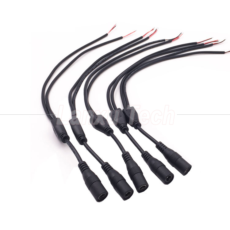 DC Male Female 5.5x2.1mm Jack Splitter Power Extension Cable for LED Light CCTV Camera