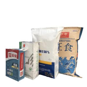  Industrial Multiwall Kraft Paper Bags / Sack 20KG Manufacturer For Dry Flowable Products Manufactures