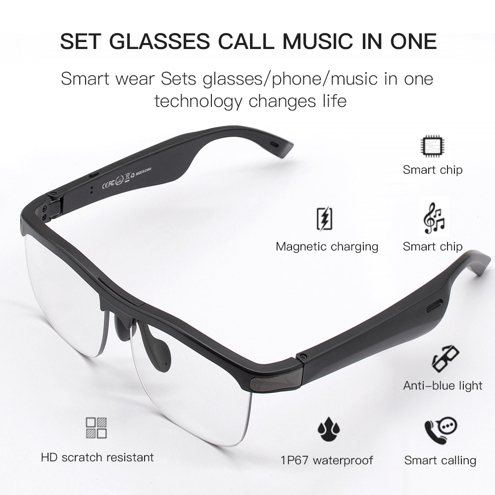 Blue Light Wireless Hands-free 5.0 Music Glasses 2020 by North IOS Android Phone Smart Slasses Music In stock