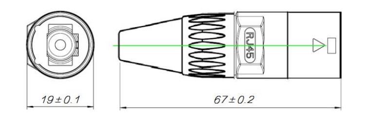 IP67 Waterproof Rj45 Ethernet Chassis Connector Female And Male Indoor Use