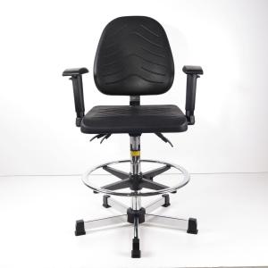 Durable Ergonomic Task Stool Polyurethane Foam Seat / Back Tilt Adjustment