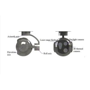 Three-axis Uncooled FPA EO IR Thermal Camera Gimbal With IR+TV+LRF For