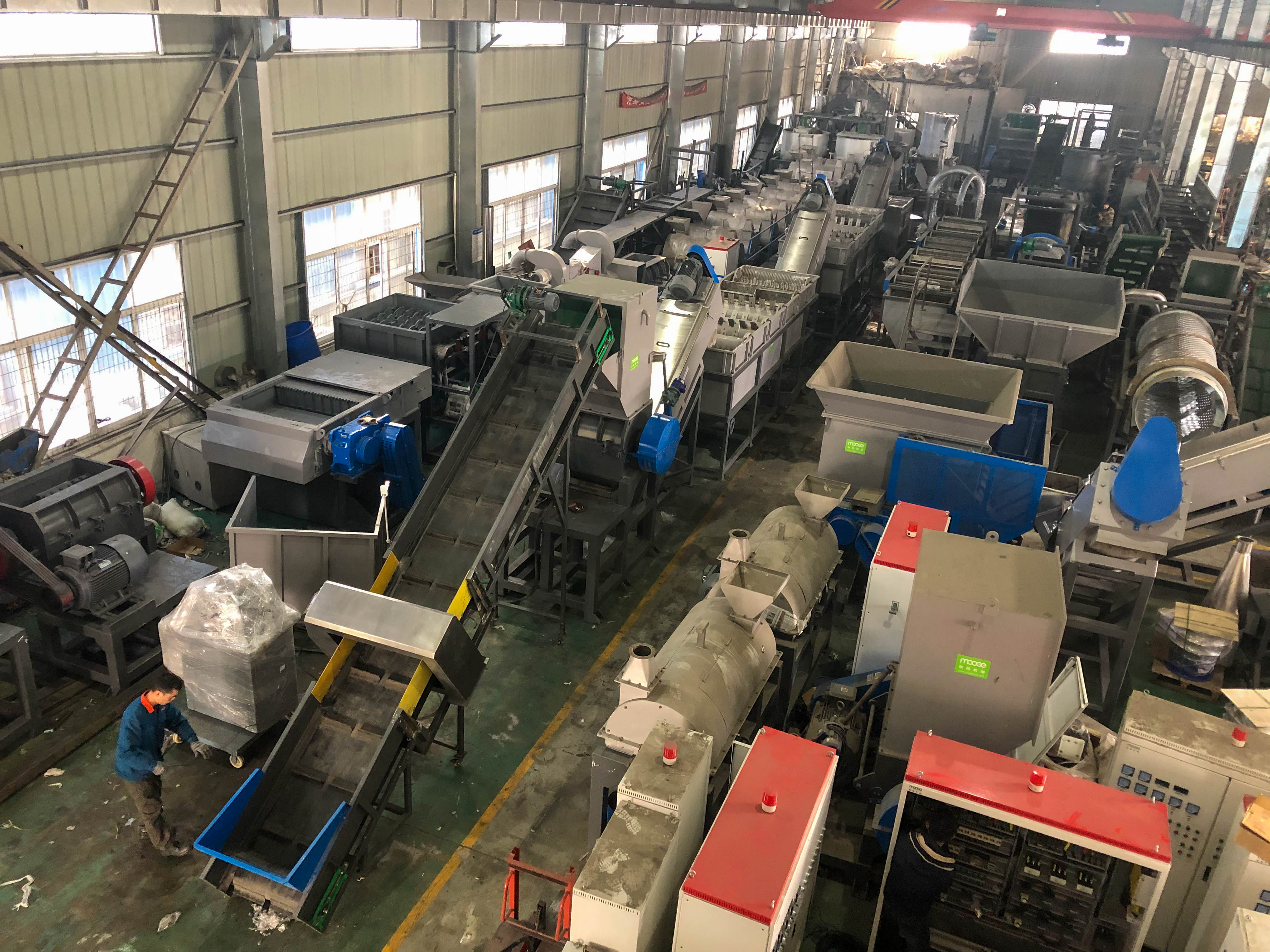 HDPE Mulching Plastic Film Recycling Machine Semi Automatic Film Granulator