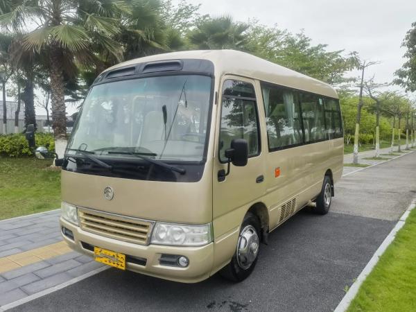 Second Hand Coaster 6 Meters Front Engine 19 Seats Used Golden Dragon Minibus