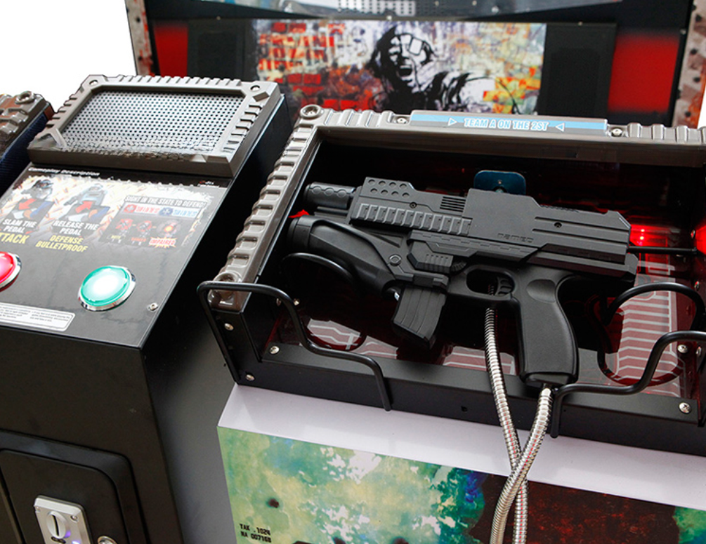 Indoor Gaming Zone Razing Storm Arcade Machine Coin Operated Interesting