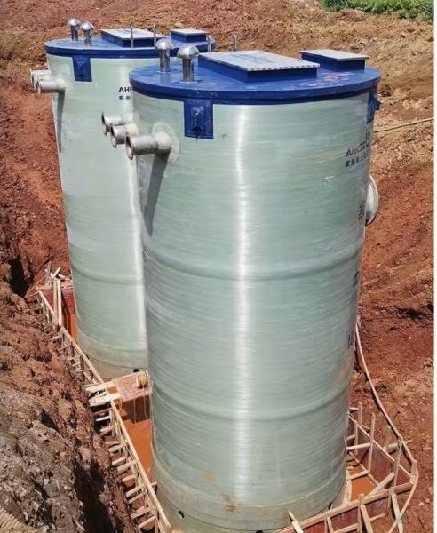 FRP Prefabricated Integrated Submersible Pump Station Sewage Treatment