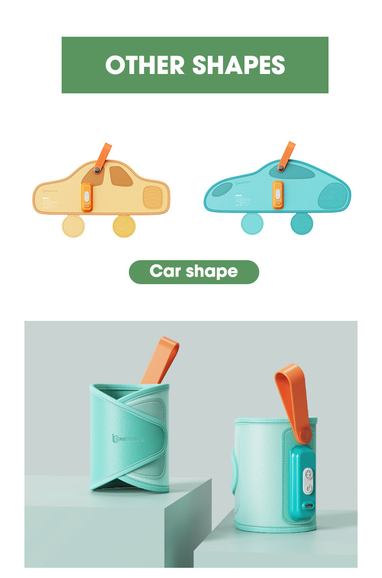 Travel Car Outdoor Milk Bottle Cover Lightweight Fast Heating Velcro Design