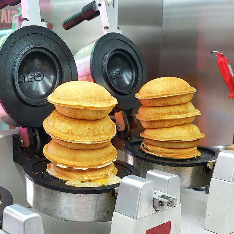 Commercial Stainless Steel Ufo Burger Maker Machine Nonstick Coated Street Snack Machines