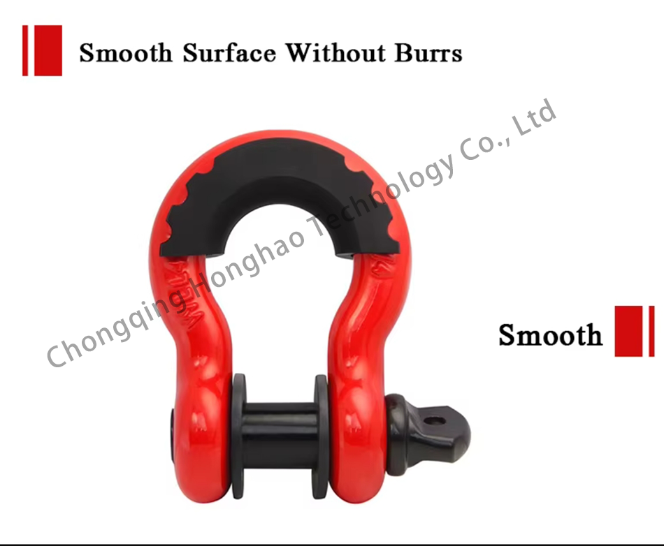 High Polished Heavy Industry Marine Bow Shackle Carbon Steel Black Painted for Loads