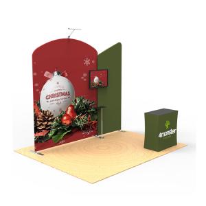  Foldable Trade Show Booth Displays 10x10 Custom Printed Solid Reusable Manufactures