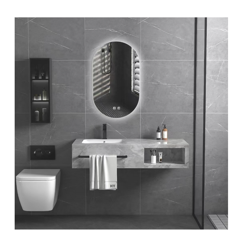 Sink Unique Waterproof Design Rectangle Vanity Cabinet for SLABS/SINTERSTONE Countertop