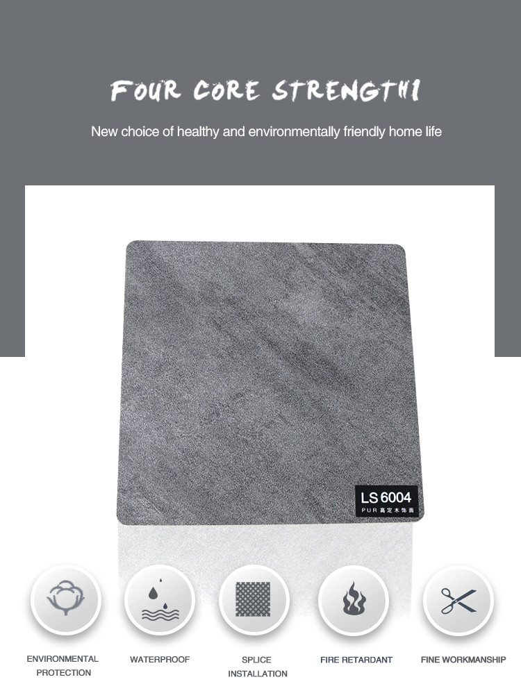 Home Decoration TV Background Wall Waterproof And Moisture-proof Marble Wood Veneer Wall Panels