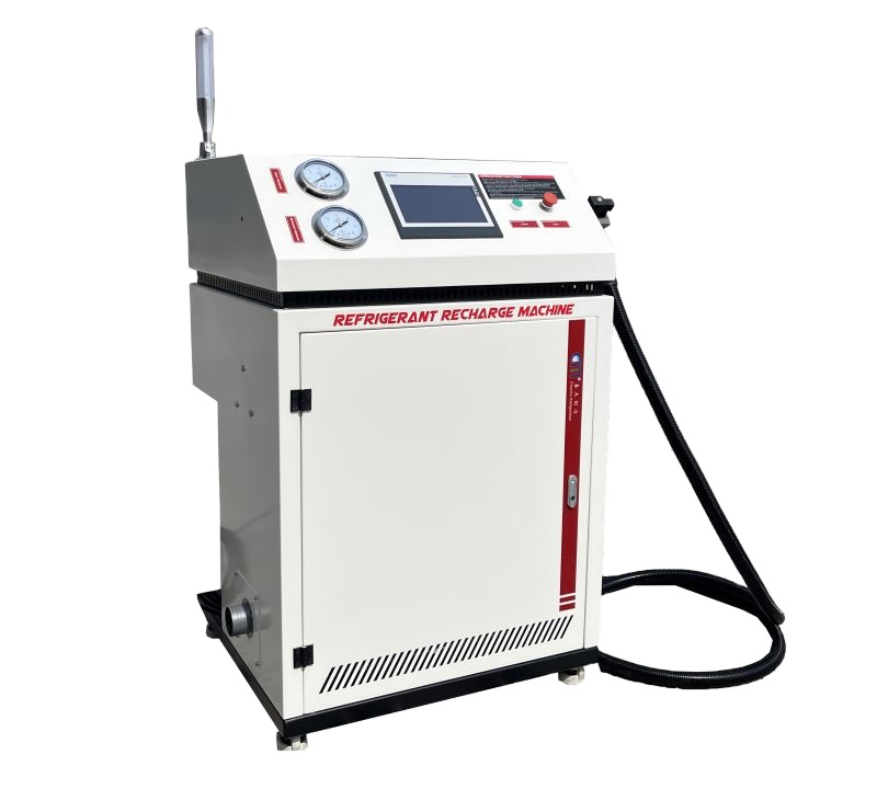 R410a R134a Refrigerant Charging Station With Pressure Vessel Air Conditioning Freon Charging Equipment Siemens PLC Refrigerant Charging Machine