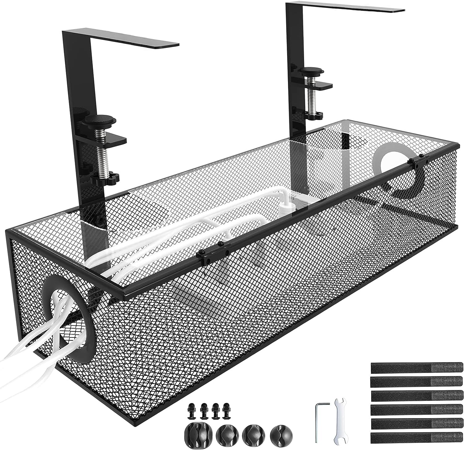 Under Table Cord Management Organizer Sustainable Installation Type Wall Mounted Type