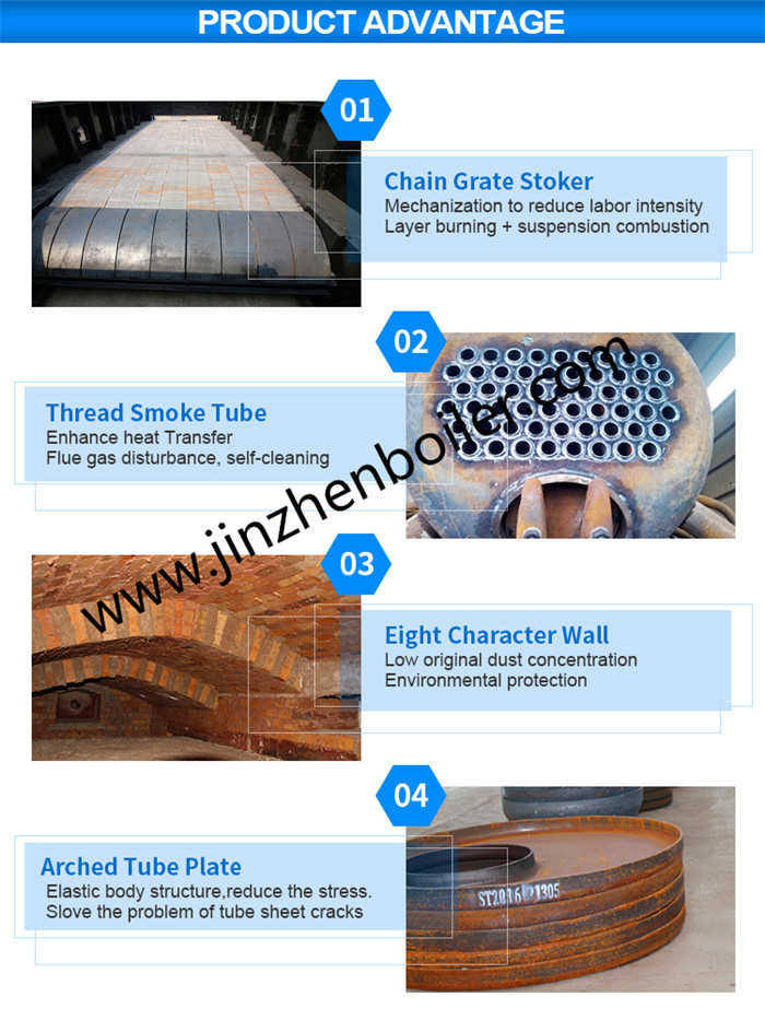 Horizontal Water Fire Tube Chain Grate Coal Fired Steam Boiler For Central Heating, Residential Heating