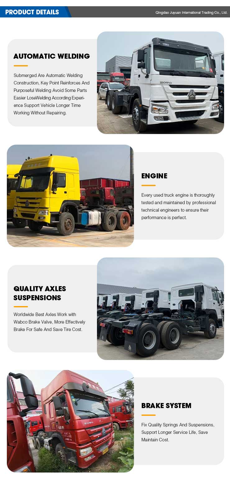 Directly Sell Second Hand Sinotruk Howo Tractor Trucks with Touch Screen and ESC System