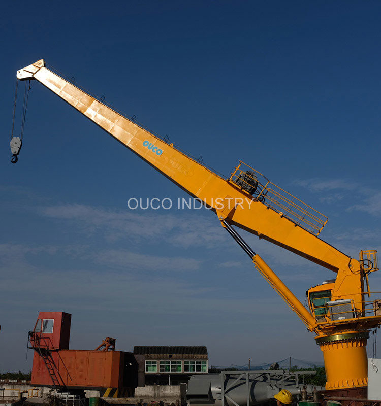 25t 20m Marine Cranes Fixed Jib Cargo knuckle boom offshore Lifting