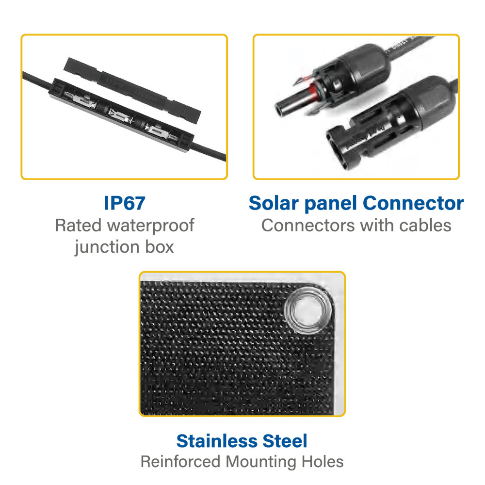 120 Watt Lightweight Flexible Solar Panel Sheets 20W - 500W Flexible Solar Charger
