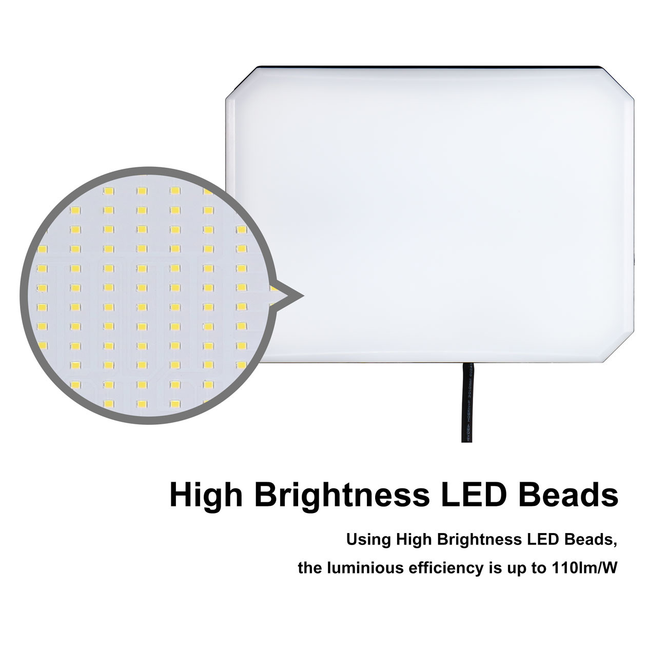 Anti Glare Shade Cooling IP66 Outdoor LED Flood Lights 100Watt 5 Years Warranty