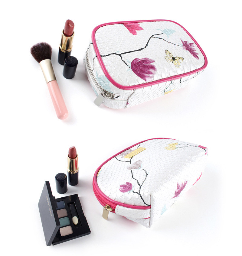 Zipper Waterproof Travel Cosmetic PU Makeup Bag