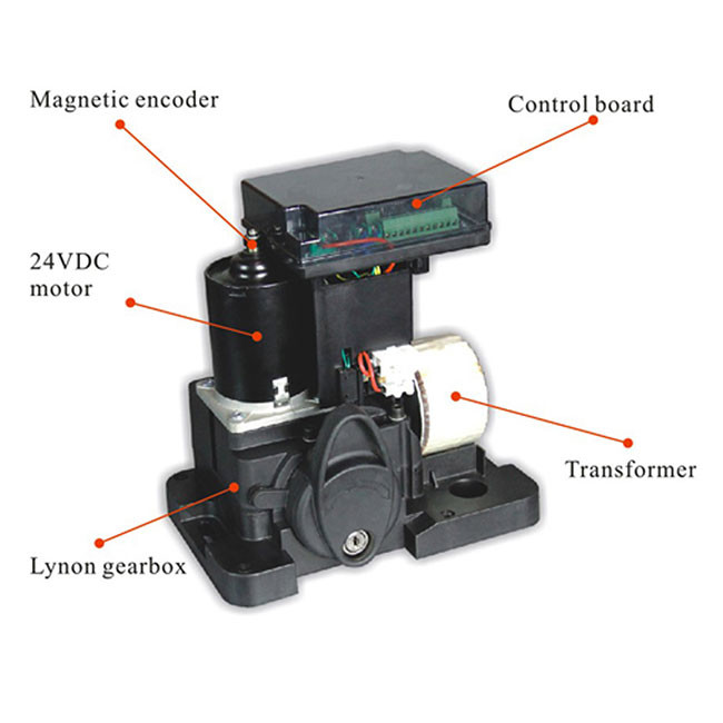 Automatic Sliding Gate Motor DC 12V Motors 400Kg Sliding Opener With 2 Remote Control