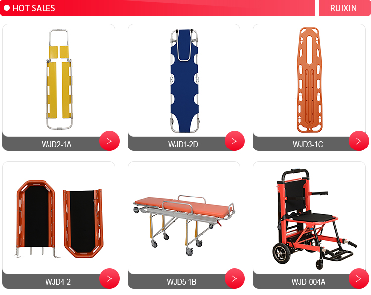 Aluminum Alloy Foldable Ambulance Stretcher Orange Surgical Stretcher