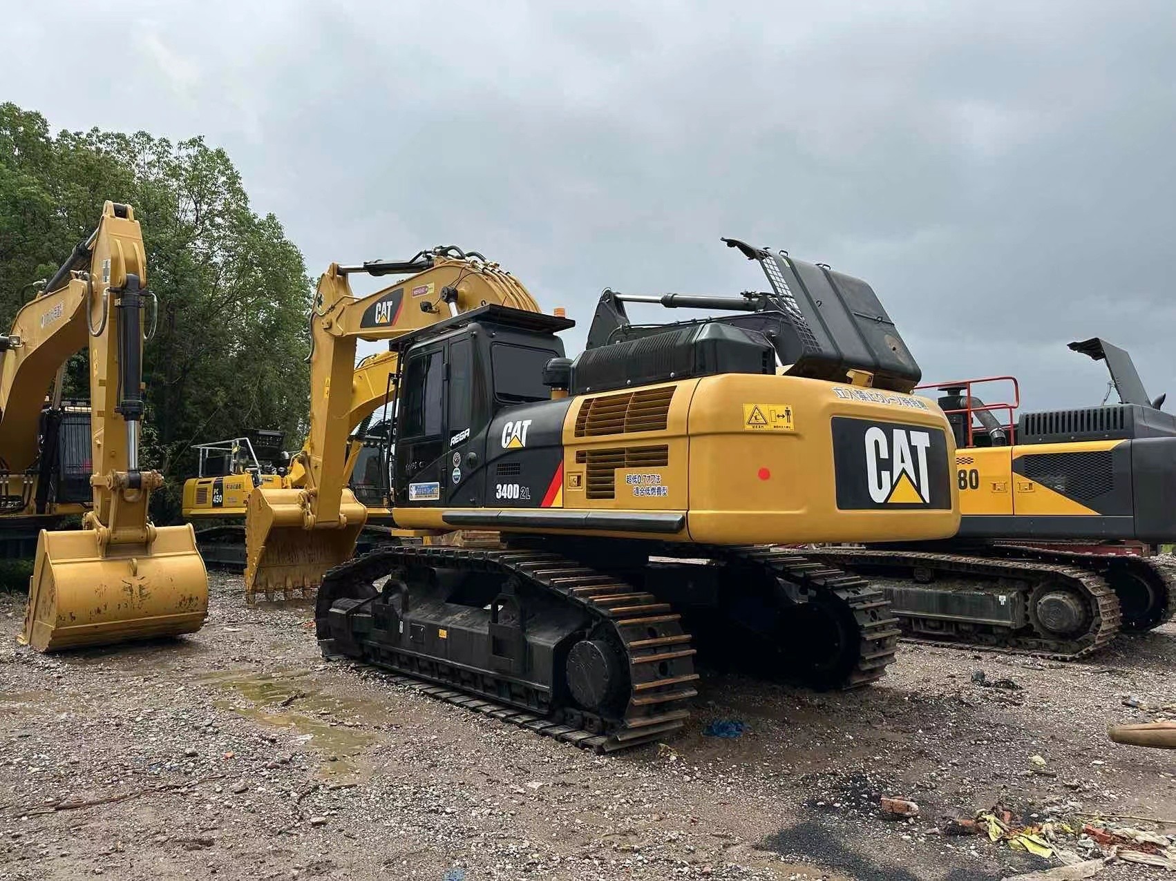 Large Size 340D2L Cat Used Excavators 200kw Rated Power Excellent Condition