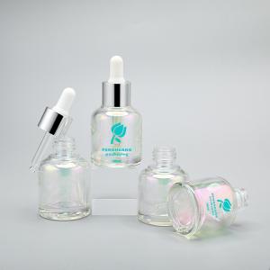 unique design 30ml serum bottle with silver dropper