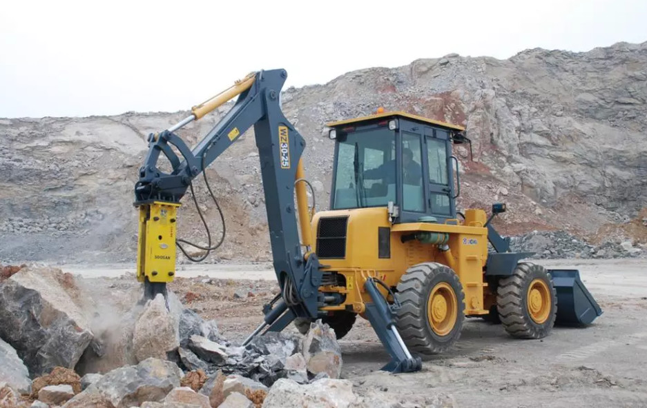 XCMG WZ30-25 backhoe loader hydraulic 1m3 bucket backhoe loader with CUMMINS engine