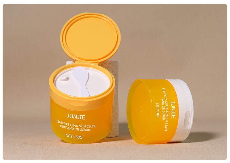 Custom Luxury Plastic Jar With Flip Top Lid 100g 150g PP Empty Cream Jar With Spoon