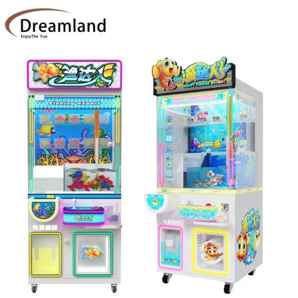 Dreamland coin operated real catch fishing machine children catching crab