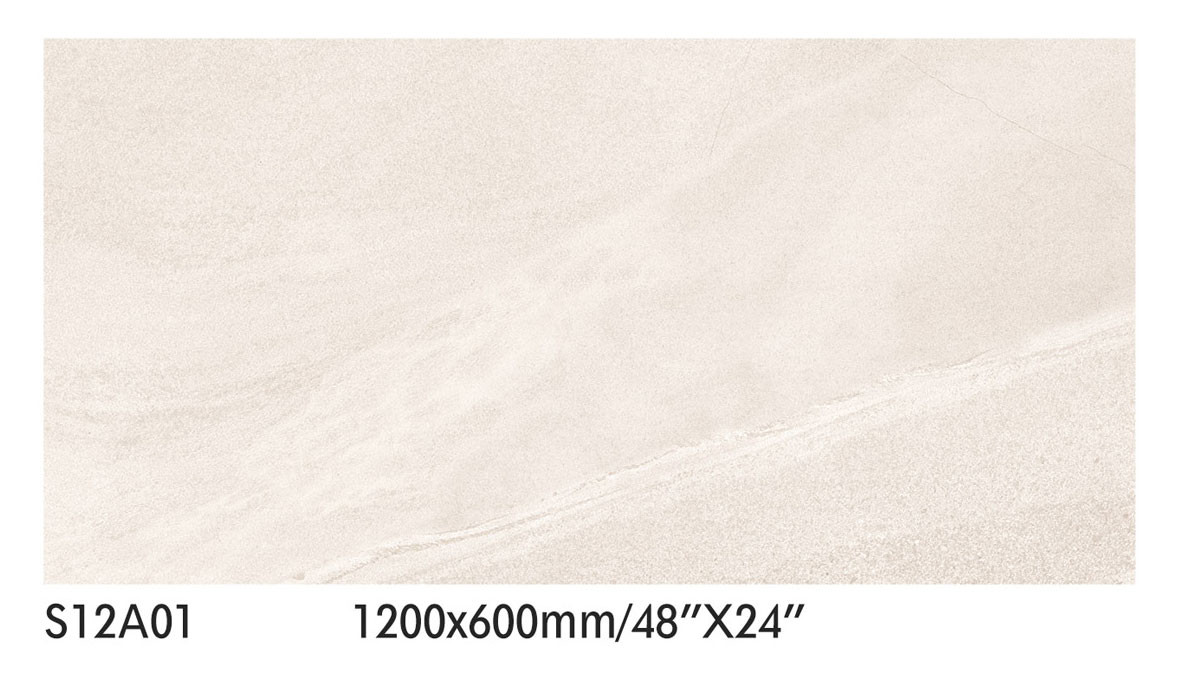 Textured Beige 60x120cm Soft Glazed Indoor Wall Porcelain Tile For Balcony And Bathroom