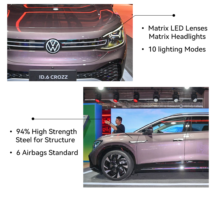 ID6 Lite Pro Electric Parking Brake 2023 Blue 4 Wheel LED Leather Sunroof Left Energy Vehicle for Adults Made In Other