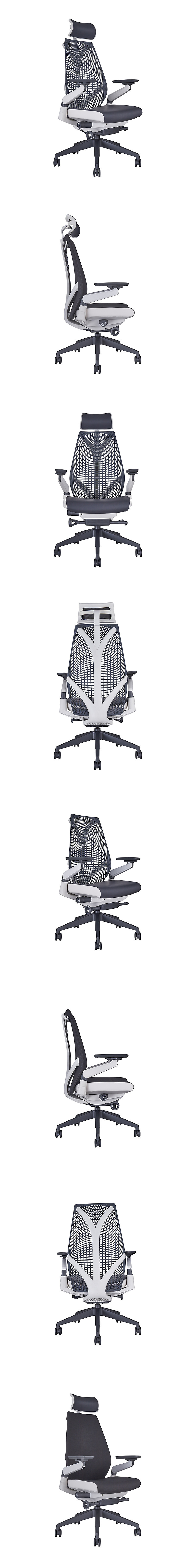 Bionic Design Spine Protection Computer Home Chair with Mesh Material and 4D Armrest