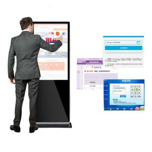 4K UHD 55" inch Floor stand touchscreen Monitor PC kiosk with Win10/11 Android