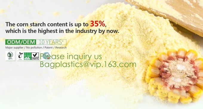 Eco friendly Compostable Biodegradable commercial bags,100% Environment Friendly Compostable Cornstarch Garbage Bags pac