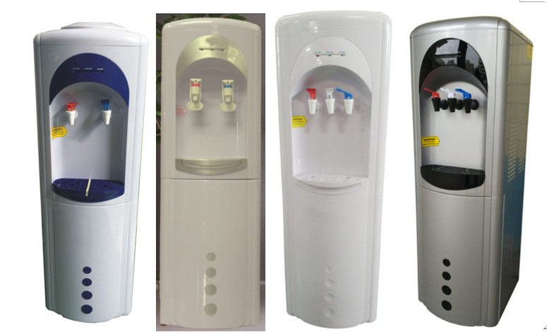 Bottled Free Standing Water Dispenser White Blue Color Easy Cleaning High Efficiency